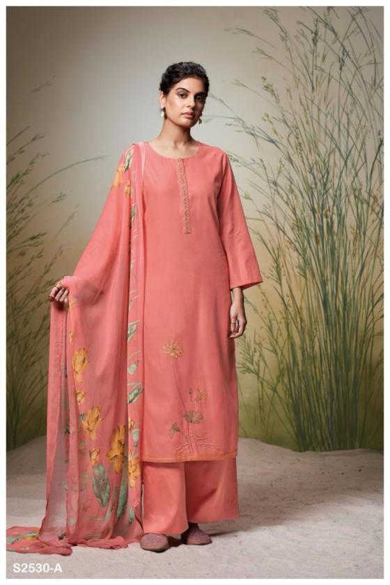 GANGA-MADALYN-2530-PREMIUM-COTTON-SILK-SOLID-WITH-EMBROIDERY-AND-EM-LACE-ON-DAMAN-DRESS-MATERIAL-CATALOGUE-9