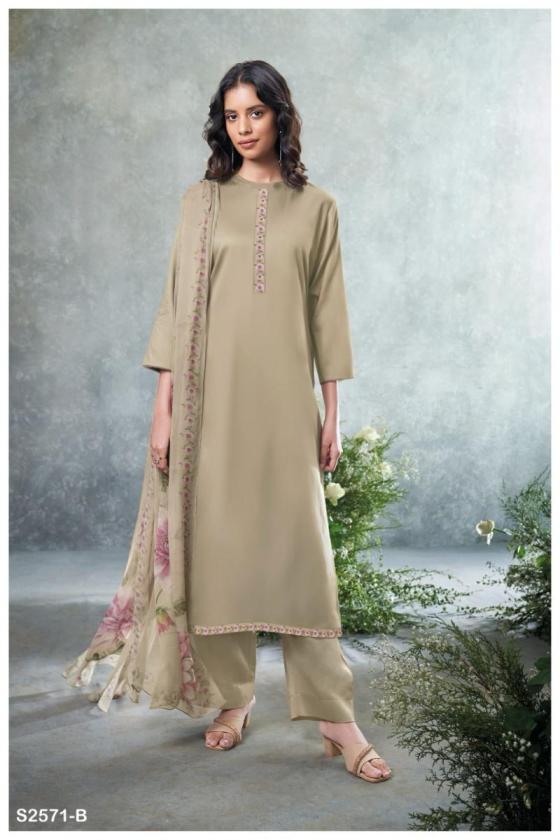 GANGA-PRACHI-2571-PREMIUM-COTTON-SILK-SOLID-WITH-PRINTED-NECK-AND-DAMAN-BORDER-DRESS-MATERIAL-CATALOGUE-5