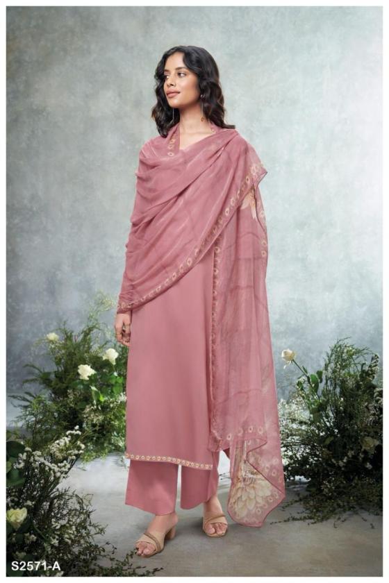 GANGA-PRACHI-2571-PREMIUM-COTTON-SILK-SOLID-WITH-PRINTED-NECK-AND-DAMAN-BORDER-DRESS-MATERIAL-CATALOGUE-7