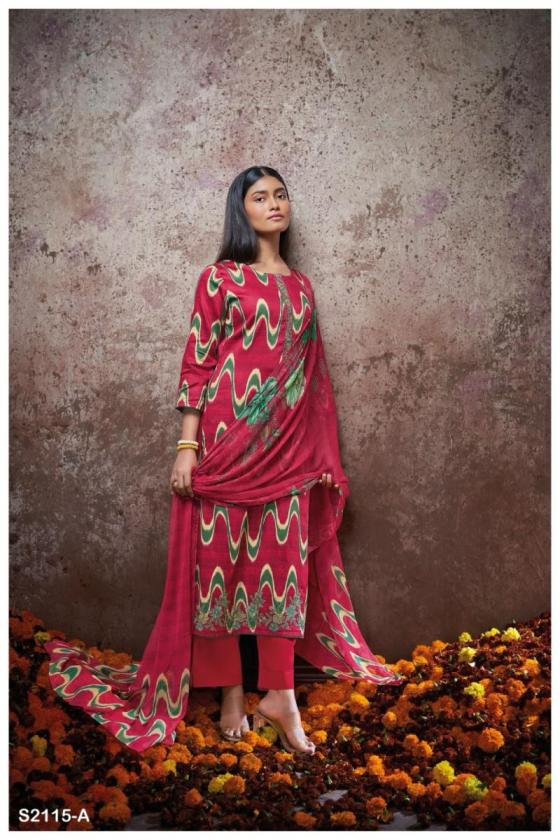 GANGA-SALLIE-2115-PREMIUM-COTTON-SILK-PRINTED-WITH-NECK-PLACKET-EMBROIDERY-SOLID-BORDER-DRESS-MATERIAL-CATALOGUE-9