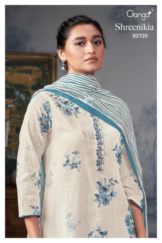 GANGA-SHREENIKIA-2725-PREMIUM-COTTON-PRINTED-WITH-EMBROIDERY-NECK-DAMAN-BORDER-HANDWORK-3