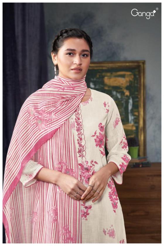 GANGA-SHREENIKIA-2725-PREMIUM-COTTON-PRINTED-WITH-EMBROIDERY-NECK-DAMAN-BORDER-HANDWORK-9