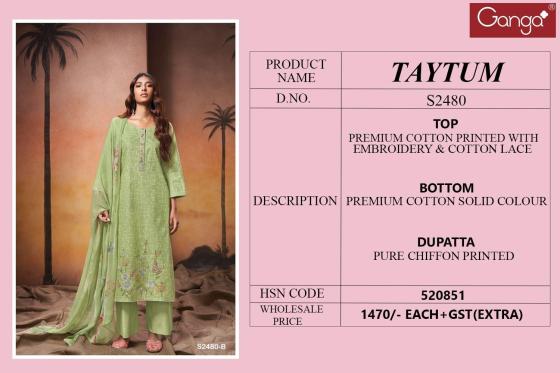 GANGA-TAYTUM-2480-PREMIUM-COTTON-PRINTED-WITH-EMBROIDERY-COTTON-LACE-WITH-PREMIUM-COTTON-SOLID-COLOUR-DUPATTA-PURE-CHIFFON-PRINTED-DRESS-MATERIAL-CATALOGUE-1