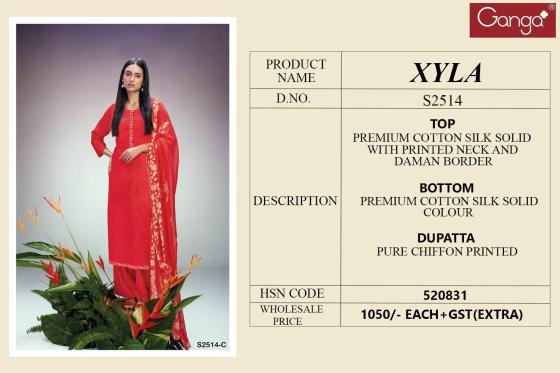 GANGA-XYLA-2514-PREMIUM-COTTON-SILK-SOLID-WITH-PRINTED-NECK-AND-DAMAN-BORDER-AND-11