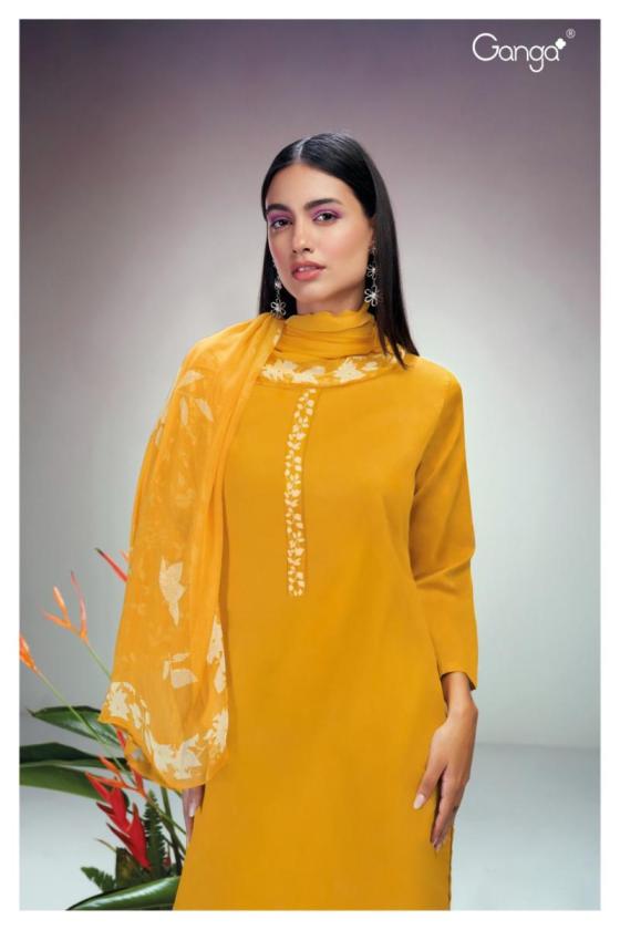 GANGA-XYLA-2514-PREMIUM-COTTON-SILK-SOLID-WITH-PRINTED-NECK-AND-DAMAN-BORDER-DRESS-MATERIAL-CATALOGUE-2