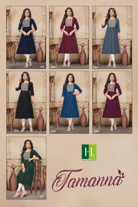 H.DOT-BY-HIRWA-TAMANNA-HEAVY-BOMBAY-RAYON-DOBBY-IKKAT-DESIGN-NAIRA-CUT-KURTIS-WITH-NECKSLEEVESIDE-BORDER-HEAVY-EMBROIDERY-KURTI-CATLOG-8