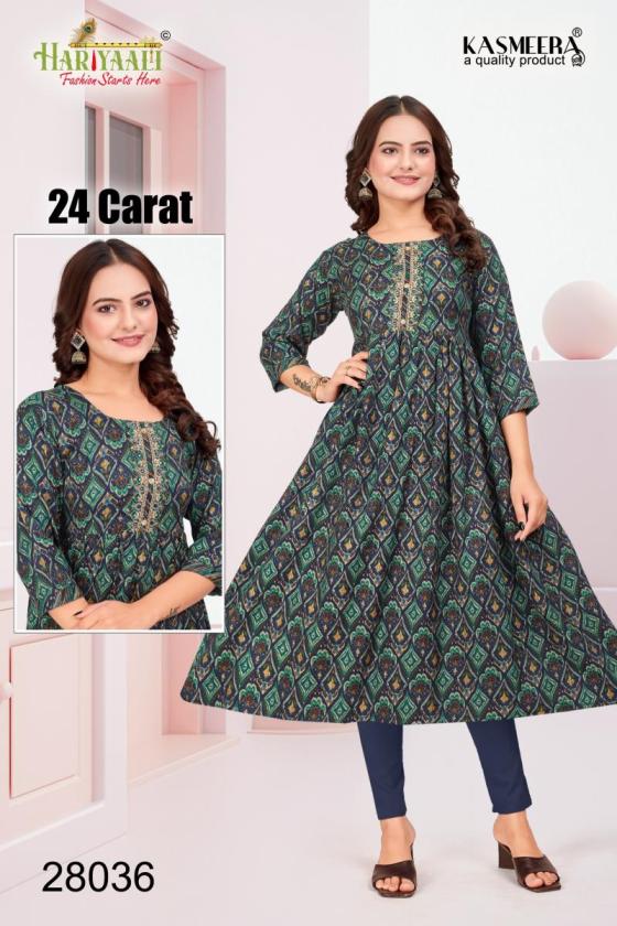 HARIYALI-KASMEERA-24-CARAT-VOL-6-TOP-TWO-TONE-RYON-WITH-BEAUTIFUL-EMBROIDERY-WORK-TIE-PATTERN-KURTI-CATLOG-29