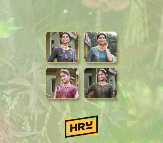 HRU-INDIA-GOLD-DELIGHT-VOL-2VISCOSE-CHANDERI-WITH-GOLD-PRINT-AND-MACHINE-EMBROIDERY-KURTI-PANT-CATALOGUE-11