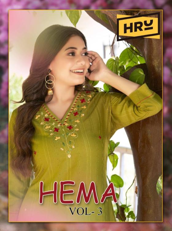 HRU-INDIA-HEMA-VOL-3-PURE-VISCOSE-HAND-EMBROIDERED-KANTHA-WORK-KURTI-CATALOGUE-1