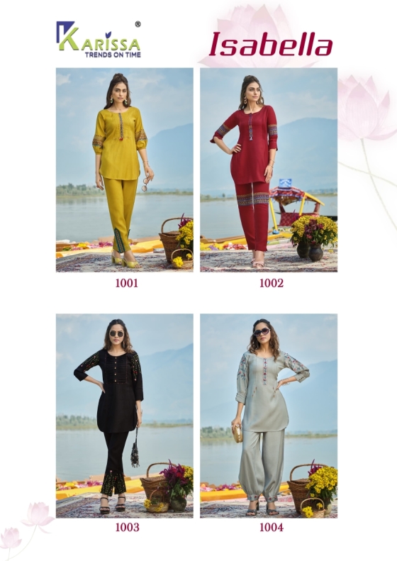 ISABELLA-KARISSA-CO-ORD-SET-WITH-STYLISH-PETARN-PREMIUM-PURE-LIVA-VISCOSE-SILK-FANCY-THREAD-WORK-WITH-HANDWORK-SHORT-KURTI-WITH-PANT-CATLOG-8