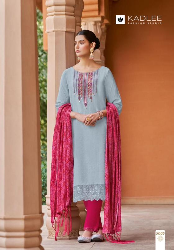 KADLEE-AMRUTA-VISCOSE-WEAVING-AND-COTTON-LYCRA-CHINON-BANDHANI-DUPATTA-WITH-HAMDWORK-EMABROIDERY-WORK-KURTI-PANT-DUPATTA-CATALOGUE-1