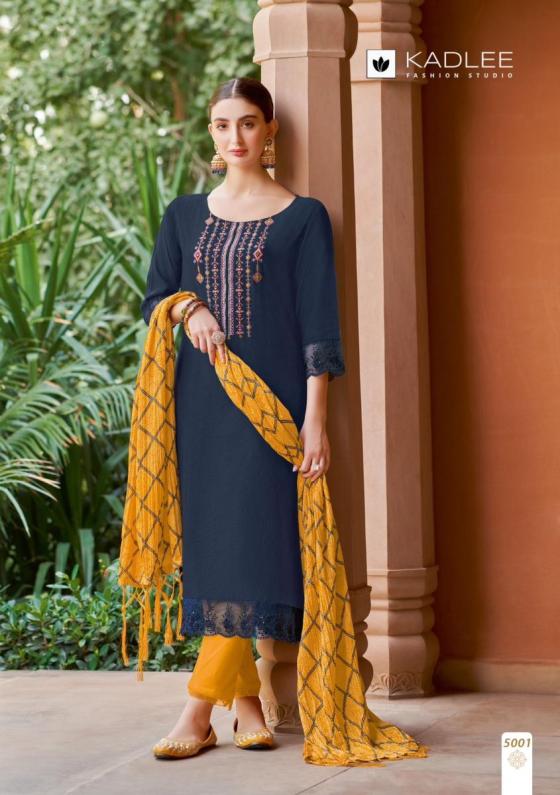 KADLEE-AMRUTA-VISCOSE-WEAVING-AND-COTTON-LYCRA-CHINON-BANDHANI-DUPATTA-WITH-HAMDWORK-EMABROIDERY-WORK-KURTI-PANT-DUPATTA-CATALOGUE-3