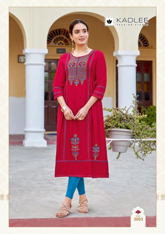 KADLEE-ANSHIKA-RAYON-WEAVING-EMBROIDERY-AND-HANDWORK-FROCK-STYLE-KURTI-CATALOGUE-3