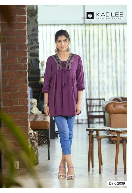 KADLEE-CENTURI-VOL-2RAYON-WRINCLE-WITH-INNER-THREAD-WORK-HANDWORK-DEISHNER-KURTI-CATALOGUE-2