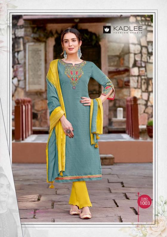 KADLEE-KALINDI-VISCOSE-WEAVING-WITH-LYCRA-COTTON-AND-MUSLIN-JACQUARD-PANT-DUPATTA-KURTI-CATALOGUE-4