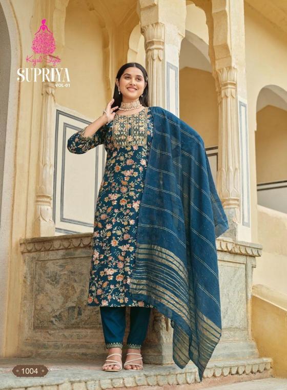 KAJAL-STYLE-SUPRIYA-VOL-1-HEAVY-RAYON-PRINT-SEQUENCE-WITH-EMBROIDERY-WORK-KURTI-PANT-DUPATTA-CATALOGUE-8