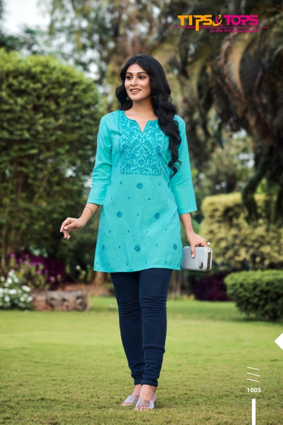 TIPS-TOPS-COLOURS-VOL-3-HEAVY-RAYON-SLUB-16KG-EMBROIDERY-FANCY-SHORT-TOPS-KURTI-CATALOGUE-3