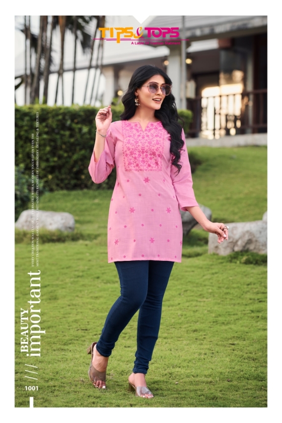 TIPS-TOPS-COLOURS-VOL-3-HEAVY-RAYON-SLUB-16KG-EMBROIDERY-FANCY-SHORT-TOPS-KURTI-CATALOGUE-7