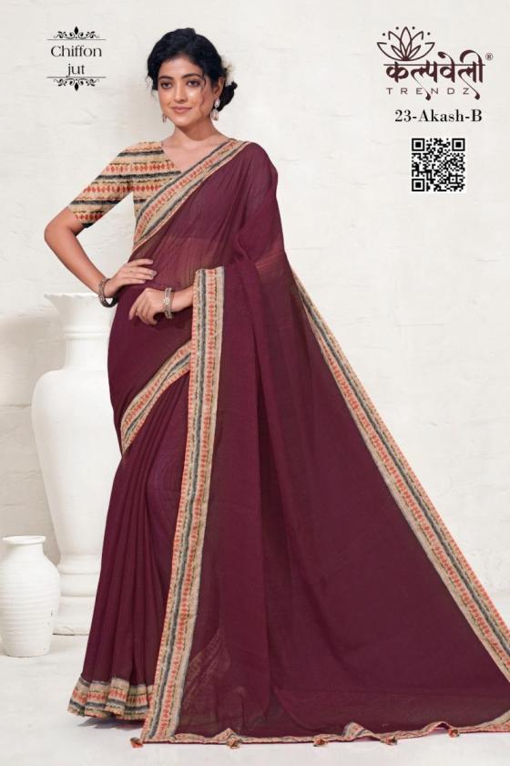 KALPATRU-FASHION-AKASH-23-CHIFFON-JUT-SAREE-WITH-PRINTED-BLOUSE-WITH-CLASSIC-BORDER-CATALOGUE-3