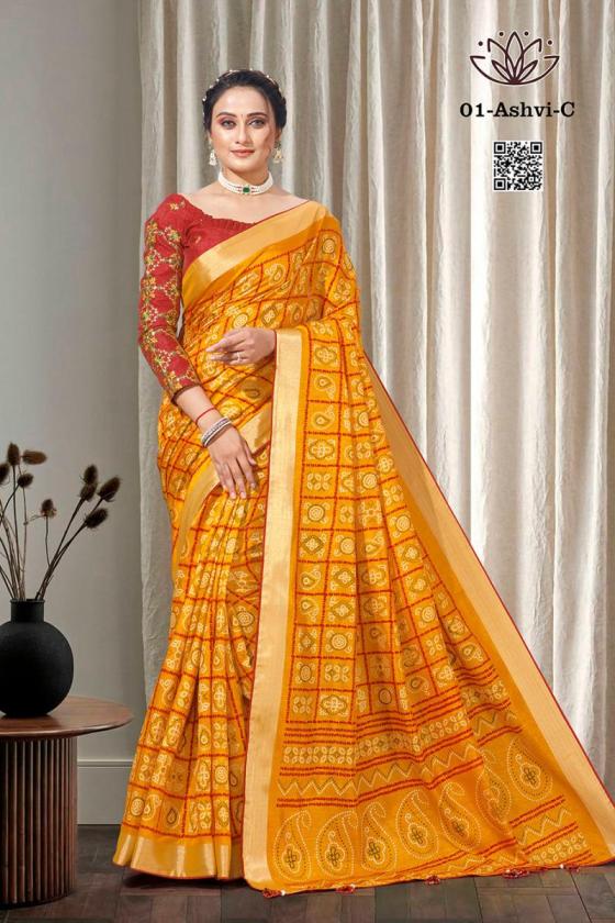 KALPATRU-FASHION-ASHVI-1-COTON-SILK-WITH-BEAUTIFUL-CONTRAST-BLOUSE-SAREE-CATLOGUE-3