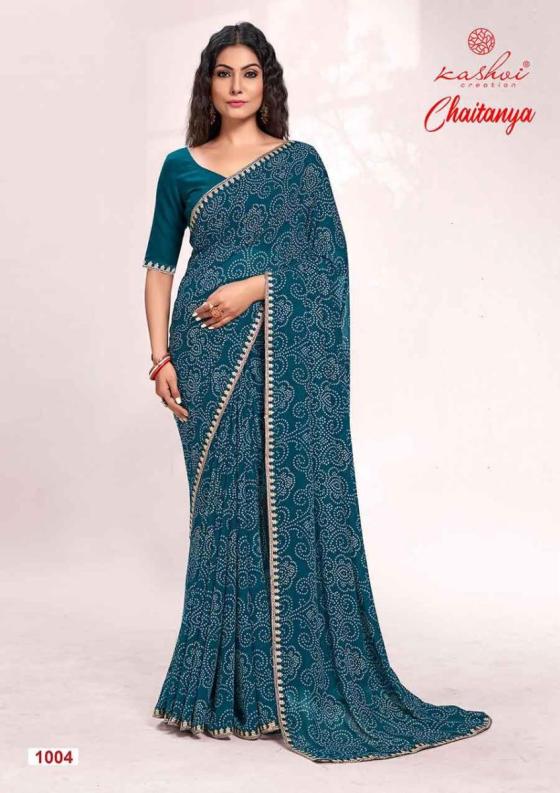 KALPATRU-FASHION-CHAITANYA-BANDHEJ-GEORGETTE-WITH-PITHA-WORK-LACE-SAREE-CATLOG-10