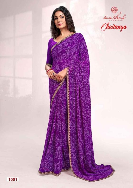 KALPATRU-FASHION-CHAITANYA-BANDHEJ-GEORGETTE-WITH-PITHA-WORK-LACE-SAREE-CATLOG-3