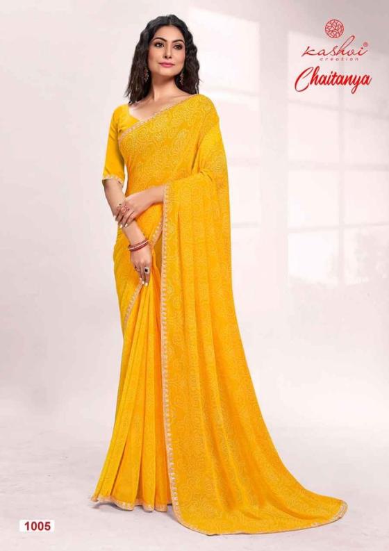 KALPATRU-FASHION-CHAITANYA-BANDHEJ-GEORGETTE-WITH-PITHA-WORK-LACE-SAREE-CATLOG-6