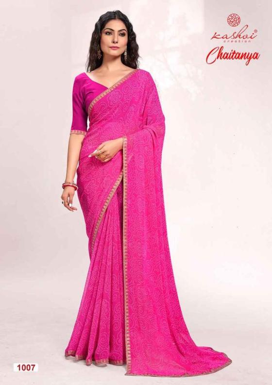 KALPATRU-FASHION-CHAITANYA-BANDHEJ-GEORGETTE-WITH-PITHA-WORK-LACE-SAREE-CATLOG-7