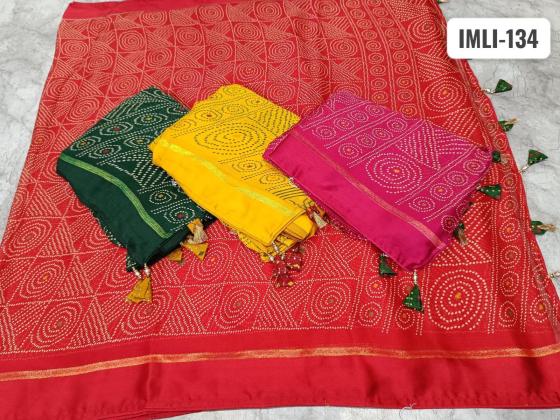 KALPATRU-FASHION-IMLI-134-GEORGETTE-SATIN-PATTA-BANDHNI-PRINT-AND-WORK-BLOUSE-SAREE-CATALOGUE-5