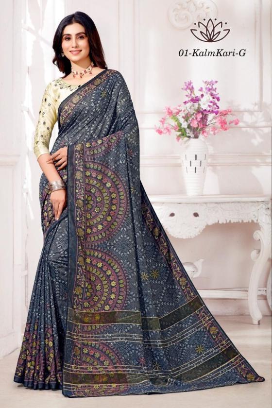 KALPATRU-FASHION-KALMKARI-1-SOFT-MUSLIN-BEAUTIFUL-AJRAK-PRINT-DESIGN-BANDHEJ-PETERN-AND-MIRROR-WORK-BLOUSE-SAREE-CATALOGUE-4