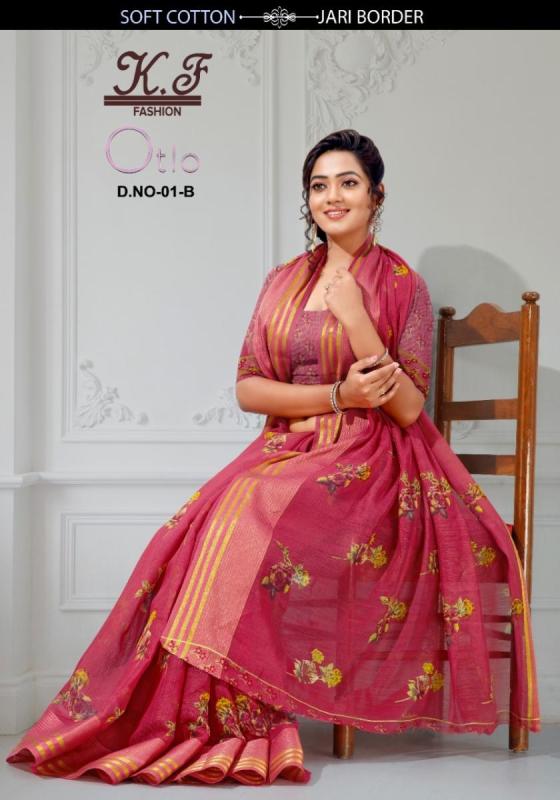 KALPATRU-FASHION-OTLO-1-SPUN-COTTON-FLOWER-PRINT-WITH-MATCHING-BLOUSE-SAREE-CATALOGUE-7