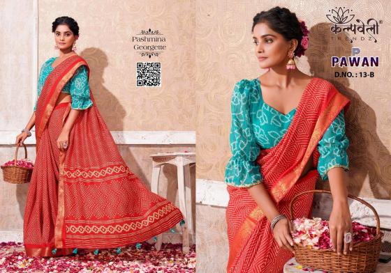 KALPATRU-FASHION-PAWAN-13-PASHMINA-GEORGETTE-BEAUTIFUL-PRINT-DESIGN-NICE-BORDER-AND-BANDHEJ-BLOUSE-SAREE-CATALOGUE-3