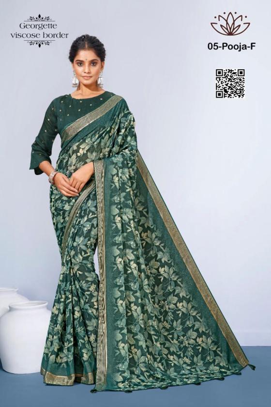 KALPATRU-FASHION-POOJA-5-GEORGETTE-VISCOSE-BORDER-SPECIAL-FLOWER-PRINT-WITH-MATCHING-BLOUSE-SAREE-CATALOGUE-1