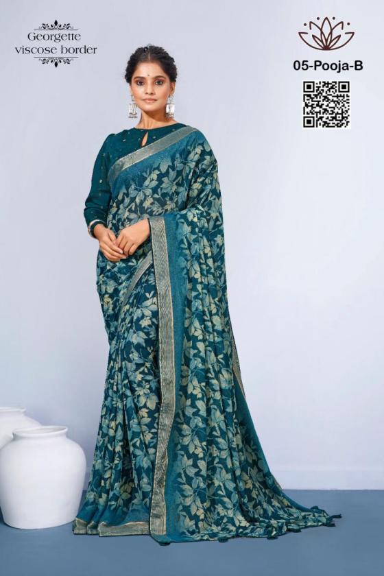 KALPATRU-FASHION-POOJA-5-GEORGETTE-VISCOSE-BORDER-SPECIAL-FLOWER-PRINT-WITH-MATCHING-BLOUSE-SAREE-CATALOGUE-5