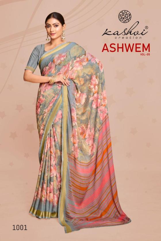 KASHVI-CREATION-ASHWEM-VOL-5-DULL-MOSS-WITH-VISCOSE-BORDER-SAREE-CATALOGUE-2