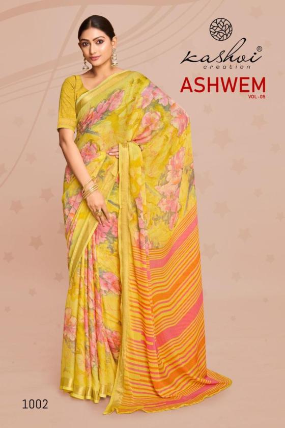 KASHVI-CREATION-ASHWEM-VOL-5-DULL-MOSS-WITH-VISCOSE-BORDER-SAREE-CATALOGUE-5