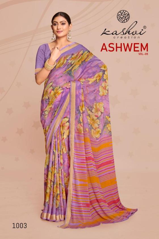 KASHVI-CREATION-ASHWEM-VOL-5-DULL-MOSS-WITH-VISCOSE-BORDER-SAREE-CATALOGUE-7