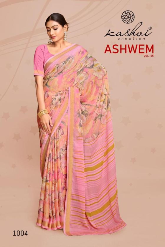 KASHVI-CREATION-ASHWEM-VOL-5-DULL-MOSS-WITH-VISCOSE-BORDER-SAREE-CATALOGUE-9