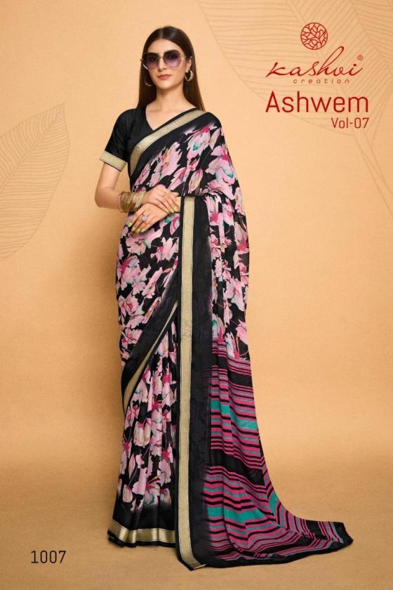 KASHVI-CREATION-ASHWEM-VOL-7-DULL-MOSS-WITH-VISCOSE-BORDER-BEAUTIFUL-SAREE-CATALOGUE-1