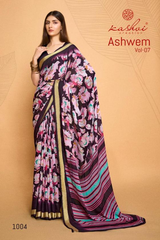 KASHVI-CREATION-ASHWEM-VOL-7-DULL-MOSS-WITH-VISCOSE-BORDER-BEAUTIFUL-SAREE-CATALOGUE-4