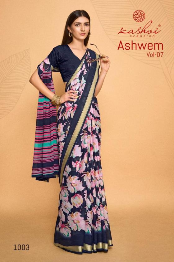 KASHVI-CREATION-ASHWEM-VOL-7-DULL-MOSS-WITH-VISCOSE-BORDER-BEAUTIFUL-SAREE-CATALOGUE-5