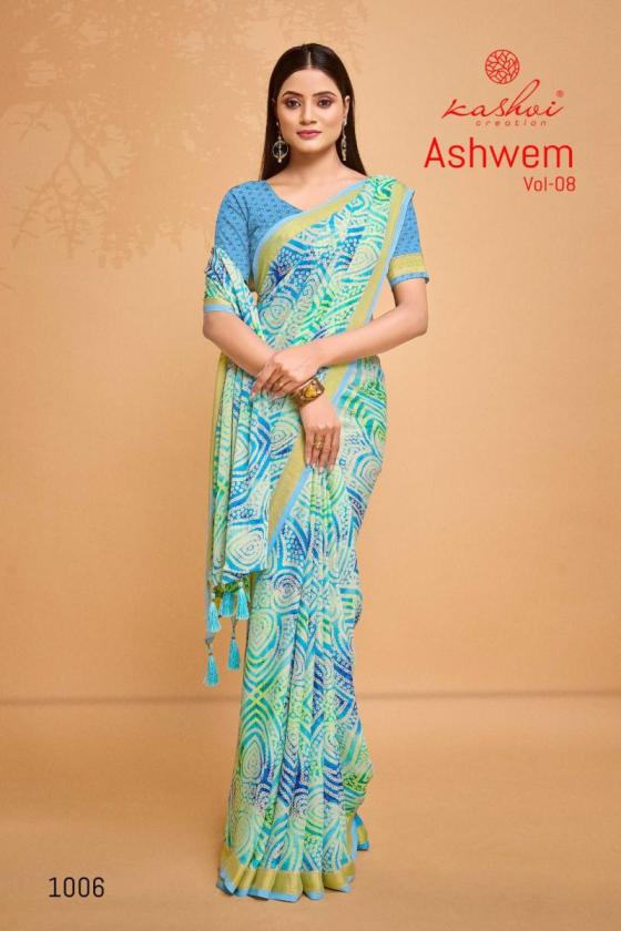 KASHVI-CREATION-ASWEM-VOL-8-DULL-MOSS-VISCOSE-BORDER-8-PCS-BEAUTIFUL-SAREE-CATALOGUE-2