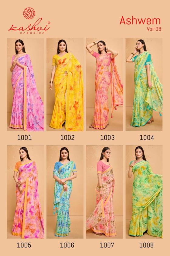 KASHVI-CREATION-ASWEM-VOL-8-DULL-MOSS-VISCOSE-BORDER-8-PCS-BEAUTIFUL-SAREE-CATALOGUE-3