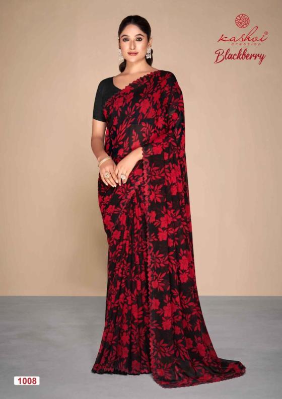 KASHVI-CREATION-BLACKBERRY-PURE-GEORGETTE-WIT-SWAROVSKI-CUTWORK-LACE-BEAUTIFUL-RED-AND-BLACK-SAREE-DESIGNER-SAREE-CATALOGUE-1