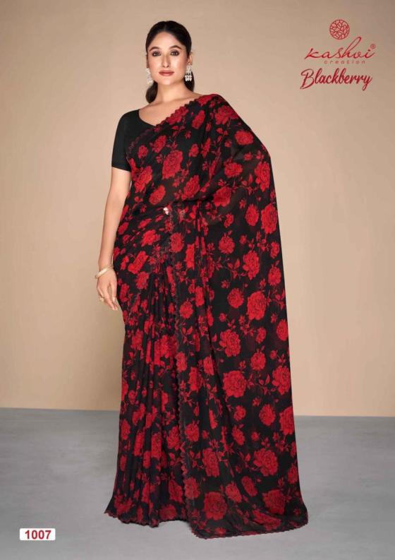 KASHVI-CREATION-BLACKBERRY-PURE-GEORGETTE-WIT-SWAROVSKI-CUTWORK-LACE-BEAUTIFUL-RED-AND-BLACK-SAREE-DESIGNER-SAREE-CATALOGUE-2