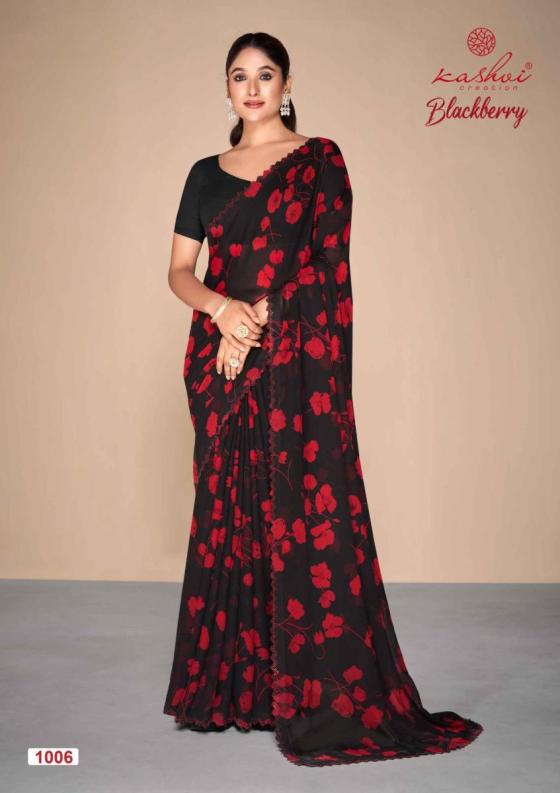 KASHVI-CREATION-BLACKBERRY-PURE-GEORGETTE-WIT-SWAROVSKI-CUTWORK-LACE-BEAUTIFUL-RED-AND-BLACK-SAREE-DESIGNER-SAREE-CATALOGUE-3