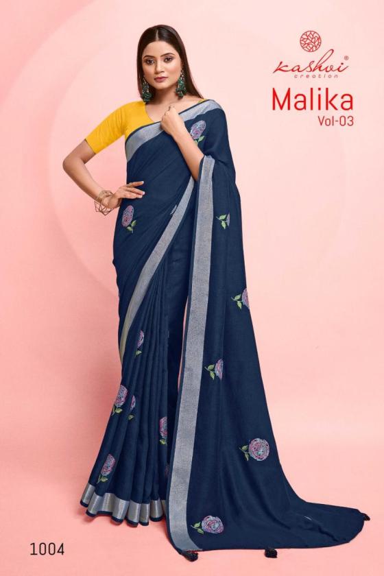 KASHVI-CREATION-MALIKA-VOL-3-PURE-LINEN-WITH-MULTI-EMBROIDERY-WORK-AND-CONTRAST-BLOUSE-SAREE-CATALOGUE-7