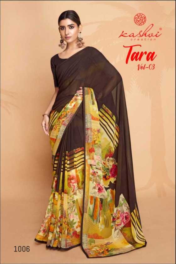 KASHVI-CREATION-TARA-VOL-3-WEIGHTLESS-WITH-AWAROSKI-LACE-8-PCS-BEAUTIFUL-SAREE-CATALOGUE-4