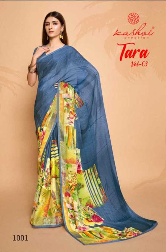 KASHVI-CREATION-TARA-VOL-3-WEIGHTLESS-WITH-AWAROSKI-LACE-8-PCS-BEAUTIFUL-SAREE-CATALOGUE-5