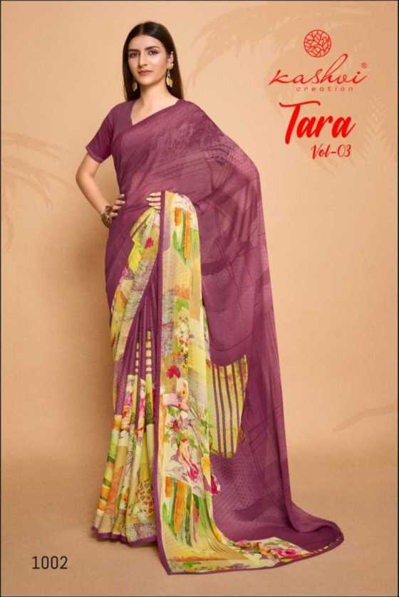 KASHVI-CREATION-TARA-VOL-3-WEIGHTLESS-WITH-AWAROSKI-LACE-8-PCS-BEAUTIFUL-SAREE-CATALOGUE-6